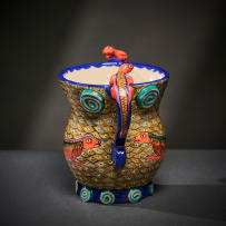 Ardmore Ceramic Studio; Lizard vase with handles