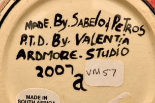 Ardmore Ceramic Studio; Yellow elephant milk jug