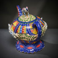 Ardmore Ceramic Studio; Blue rhino teapot