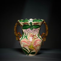 Ardmore Ceramic Studio; Crocodile and flower vase