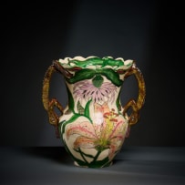 Ardmore Ceramic Studio; Crocodile and flower vase