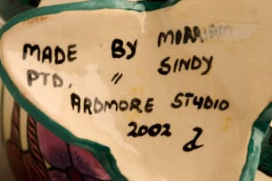 Ardmore Ceramic Studio; Purple zebra milk jug