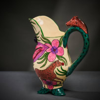 Ardmore Ceramic Studio; Purple zebra milk jug