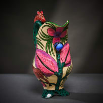 Ardmore Ceramic Studio; Purple zebra milk jug