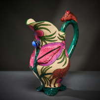 Ardmore Ceramic Studio; Purple zebra milk jug