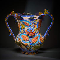 Ardmore Ceramic Studio; Zebra and flower vase