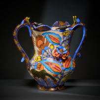 Ardmore Ceramic Studio; Zebra and flower vase