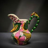 Ardmore Ceramic Studio; Yellow zebra milk jug