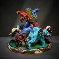 Ardmore Ceramic Studio; Animal candle holder
