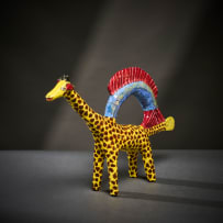 Ardmore Ceramic Studio; Giraffe and fish sculpture