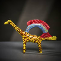 Ardmore Ceramic Studio; Giraffe and fish sculpture