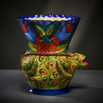 Ardmore Ceramic Studio; Frog vase