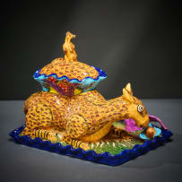 Ardmore Ceramic Studio; Mongoose lidded vessel