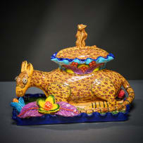 Ardmore Ceramic Studio; Mongoose lidded vessel
