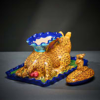 Ardmore Ceramic Studio; Mongoose lidded vessel
