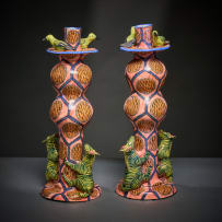 Ardmore Ceramic Studio; Bird and zebra candle holders