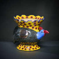 Ardmore Ceramic Studio; Guineafowl vase