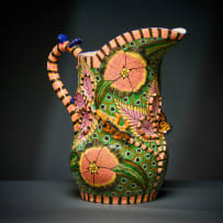 Ardmore Ceramic Studio; Chameleon and crocodile jug