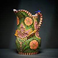 Ardmore Ceramic Studio; Chameleon and crocodile jug