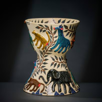 Ardmore Ceramic Studio; Animal bowl with flared base