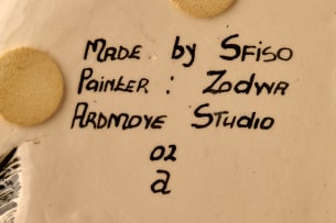 Ardmore Ceramic Studio; Zebra and flower teapot