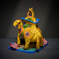 Ardmore Ceramic Studio; Camel lidded bowl