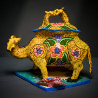 Ardmore Ceramic Studio; Camel lidded bowl