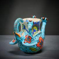 Ardmore Ceramic Studio; Blue elephant vase
