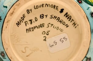 Ardmore Ceramic Studio; Blue elephant vase
