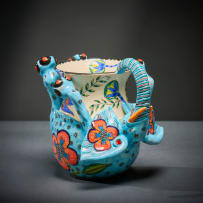 Ardmore Ceramic Studio; Blue elephant vase