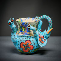 Ardmore Ceramic Studio; Blue elephant vase