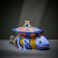 Ardmore Ceramic Studio; Chameleon lidded vessel
