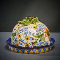 Ardmore Ceramic Studio; Crocodile butter dish