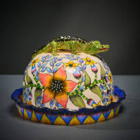 Ardmore Ceramic Studio; Crocodile butter dish