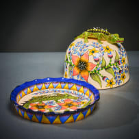 Ardmore Ceramic Studio; Crocodile butter dish