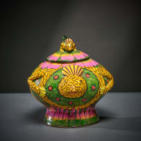 Ardmore Ceramic Studio; Chameleon lidded vessel