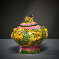 Ardmore Ceramic Studio; Chameleon lidded vessel