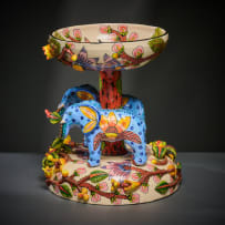 Ardmore Ceramic Studio; Stemmed elephant bowl