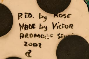 Ardmore Ceramic Studio; Flower and cricket three-lobed vase