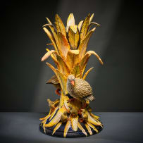 Ardmore Ceramic Studio; Francolin and chicks vase