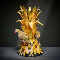 Ardmore Ceramic Studio; Francolin and chicks vase