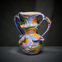 Ardmore Ceramic Studio; Lizard and cricket vase