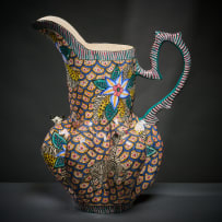 Ardmore Ceramic Studio; Flower and animal jug