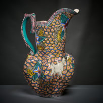Ardmore Ceramic Studio; Flower and animal jug