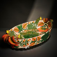Ardmore Ceramic Studio; Giraffe and flower platter