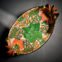Ardmore Ceramic Studio; Giraffe and flower platter