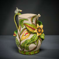 Ardmore Ceramic Studio; Warthog and flower jug