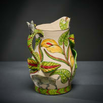 Ardmore Ceramic Studio; Warthog and flower jug