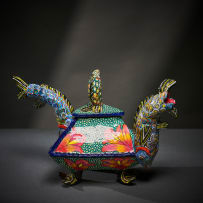 Ardmore Ceramic Studio; Fish and flower teapot