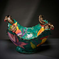 Ardmore Ceramic Studio; Zebra bowl